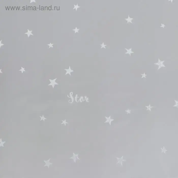 Плёнка для цветов упаковочная глянцевая «Звёзды», серебро, 1 х 5.2 м, 200 г Плёнка для цветов упаковочная глянцевая «Звёзды», серебро, 1 х 5.2 м, 200 г