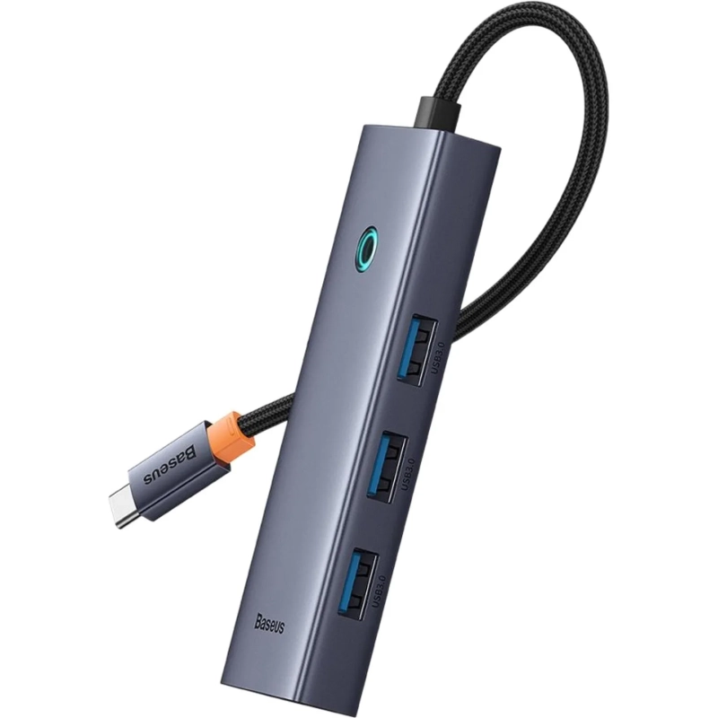 Разветвитель USB Baseus UltraJoy 4-Port Sp.Grey C-USB3.0 B0005280A813-03