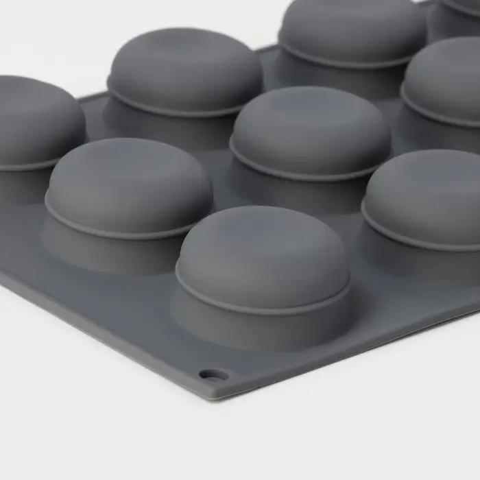 Форма для выпечки и муссовых десертов KONFINETTA &laquo;Паутина&raquo;, силикон, 29.5&times;17.5&times;2.5 см, 12 ячеек (4.2&times;2.5 см), серая