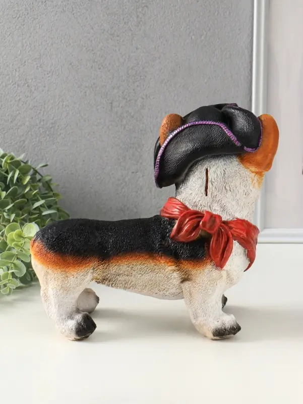 Копилка для денег &laquo;Собака Корги, пират&raquo;, 26&times;28&times;14 см