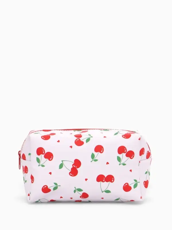 Косметичка дор Вишня 19*10*11, отд на молнии, белый