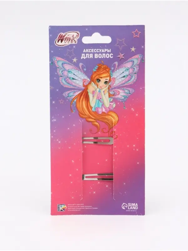 Заколка для волос «Сердечки» 2 шт, Винкс Заколка для волос «Сердечки» 2 шт, Винкс
