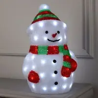 Светодиодная фигура &laquo;Снеговик большой&raquo; 25&times;44&times;20 см, акрил, 40 LED, 220 В, свечение белое
