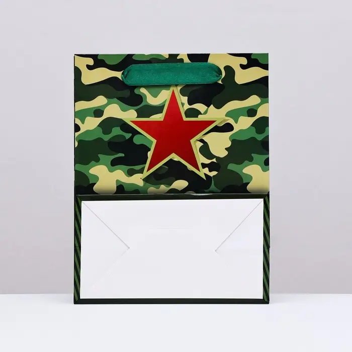 Пакет подарочный ламинированный вертикальный &laquo;23 февраля&raquo;, 18&times;23&times;10 см