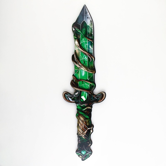 Деревянное оружие, детское сувенирное «Зелёный кристалл», меч, 10,9 х 40 см Деревянное оружие, детское сувенирное «Зелёный кристалл», меч, 10,9 х 40 см