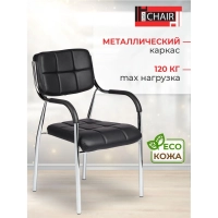 Стул BN_TQ_Стул Echair-805 VP кожзам черный, хром