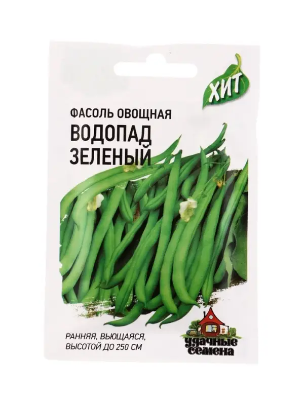 Семена Фасоль Водопад зеленый 5,0 г ХИТ х3