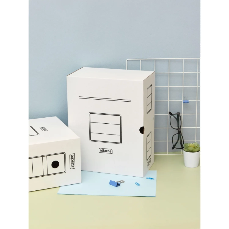 Короб архивный белый ATTACHE 150мм гофрокартон, 5шт.уп