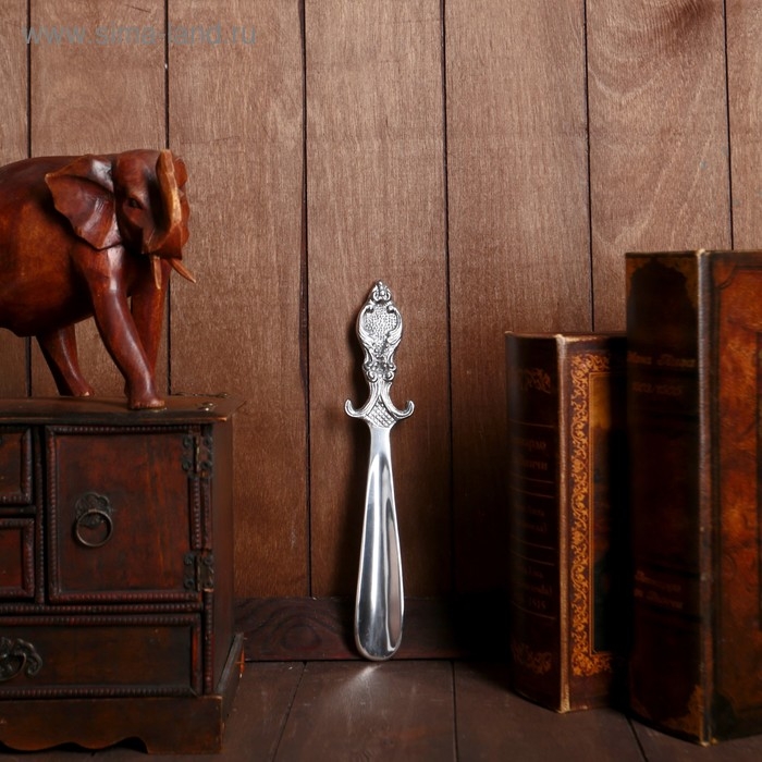 Ложка для обуви  Ложка для обуви "Узор" алюминий 26х5х1 см