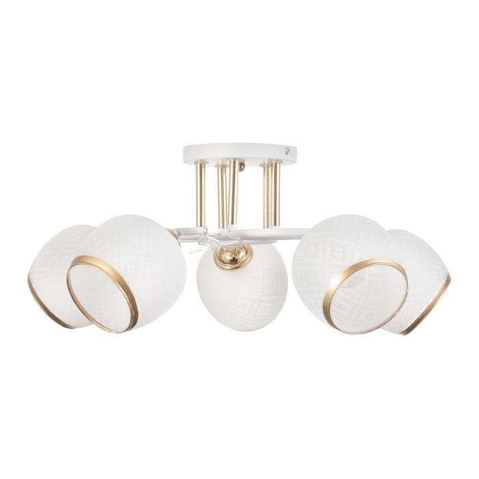 Люстра Люстра "Фрида" 5хЕ27 40Вт бело-золотой 58х58х27 см BayerLux