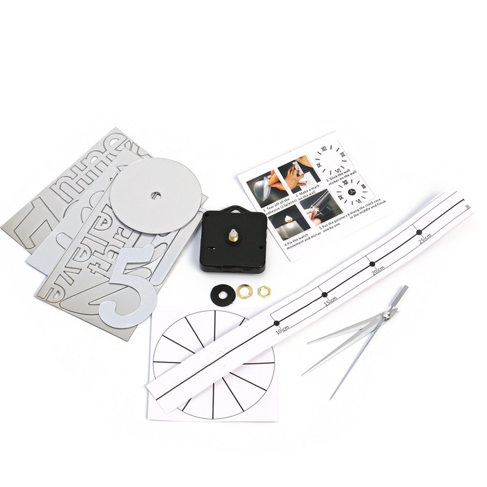 Часы настенные интерьерные, 3d  Часы настенные интерьерные, 3d "Эмин", наклейка, большие, d-50 см, цифры 7.5 х 5 см