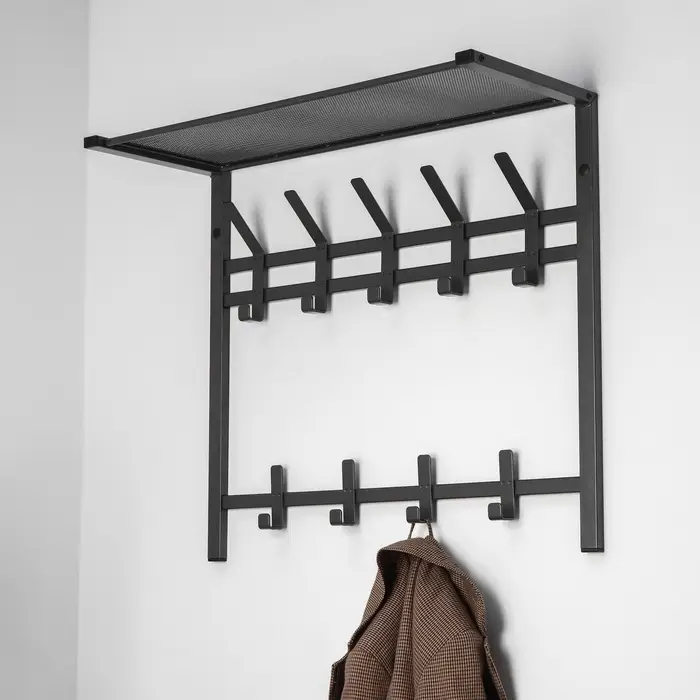 Вешалка с полкой 2-х ярусная &laquo;Торонто 22&raquo;, 67&times;27&times;58.5 см, графит