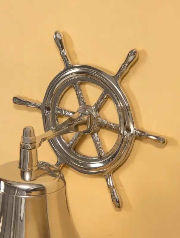 Рында со штурвалом, 13×18×14 см, алюминий Рында со штурвалом, 13×18×14 см, алюминий