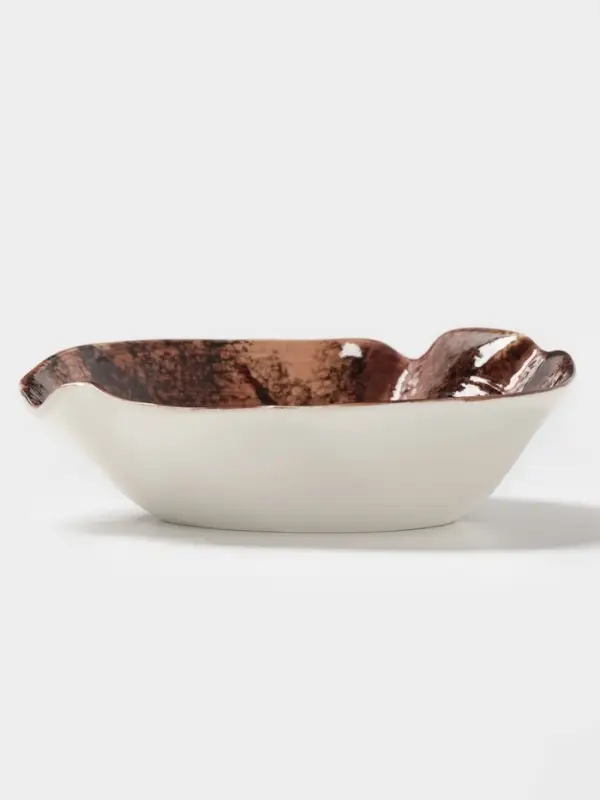 Салатник Magistro Wood, 350 мл, d=16.6 см, фарфор, коричневый