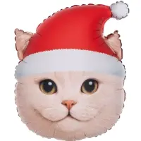 Воздушный шар фольгированный 26" &laquo;Новогодний котик&raquo;