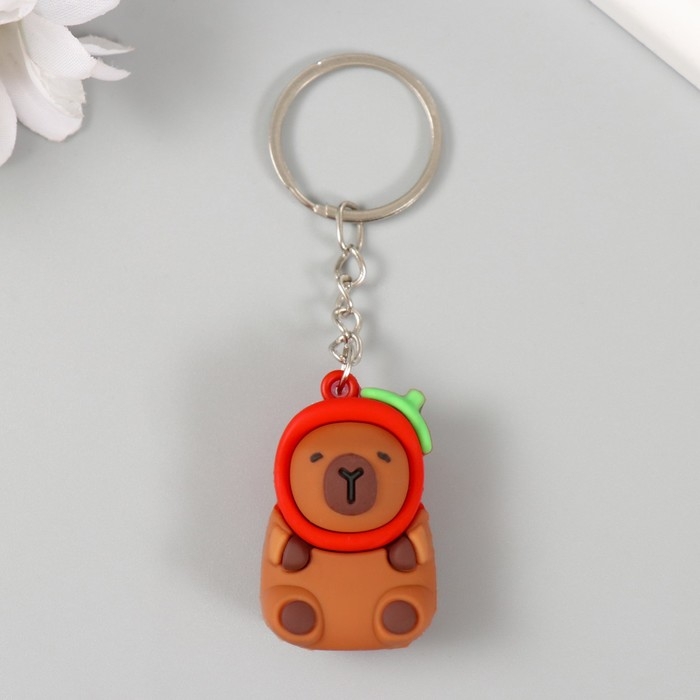 Брелок резина Брелок резина "Капибара" МИКС 4,4х2,8х2,2 см