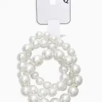 Браслет "Бусины жемчуга" (набор 3 шт), №10,12.14, цвет белый Браслет "Бусины жемчуга" (набор 3 шт), №10,12.14, цвет белый