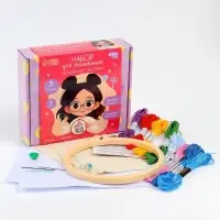 Вышивка крестиком с пяльцами для детей &laquo;Волшебные крестики&raquo;, набор для творчества