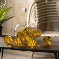 Гирлянда &laquo;Нить&raquo; 2 м с насадками &laquo;Серый фонарик&raquo;, IP20, прозрачная нить, 10 LED, от батареек АА&times;2, свечение тёплое белое