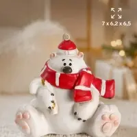 Фигурка &laquo;Белый медведь&raquo;, 7&times;6.2&times;6.5 см