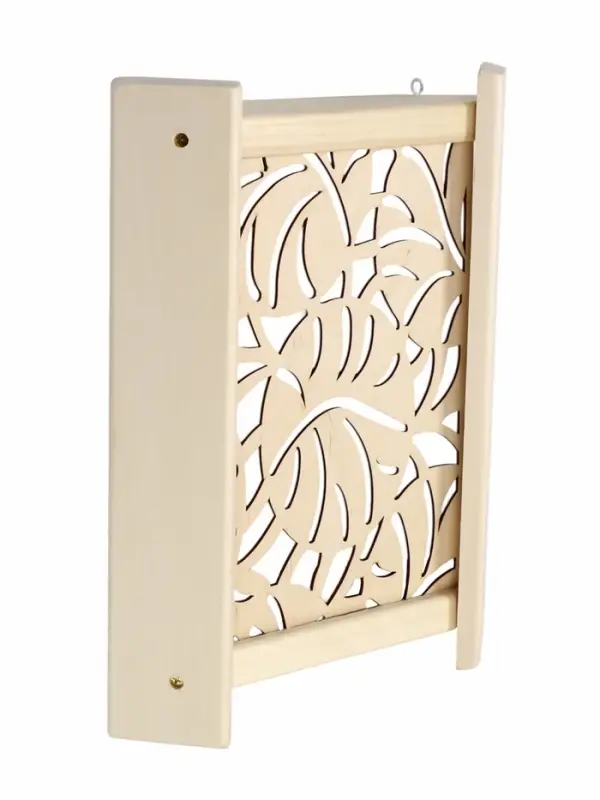 Абажур угловой для бани и сауны &laquo;Узор&raquo;, 38&times;29&times;10.5 см, деревянный, со вставкой