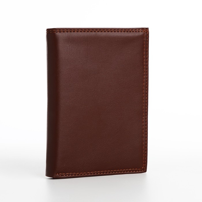 Портмоне мужское без застёжки, 3 в 1, отдел автодокументов, паспорта, карт, купюр, цвет коричневый Портмоне мужское без застёжки, 3 в 1, отдел автодокументов, паспорта, карт, купюр, цвет коричневый