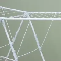 Сушилка для белья напольная складная, рабочая длина 21 м, цвет матовый серый