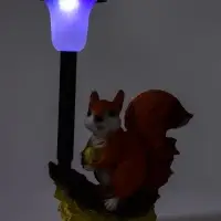 Садовая фигура - фонарь из полистоуна &laquo;Белка с орешком&raquo;, 24&times;16&times;24 см