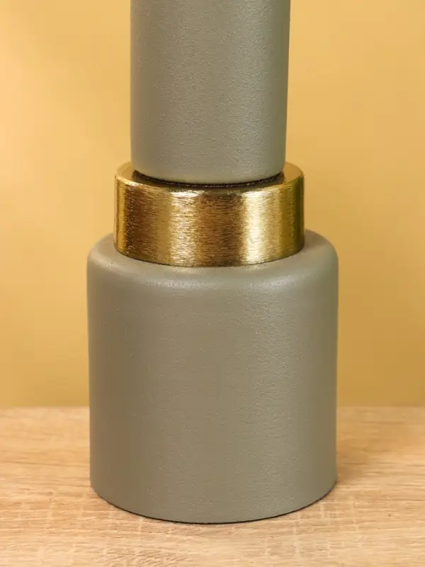 Подсвечник на 1 свечу текстурный «Графитовый», 10.5×10.5×19.5 см