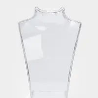 Бюст для украшений с отверстиями для серёжек QF, 10&times;2.5&times;13 см, h=13 см, прозрачный, глянцевый