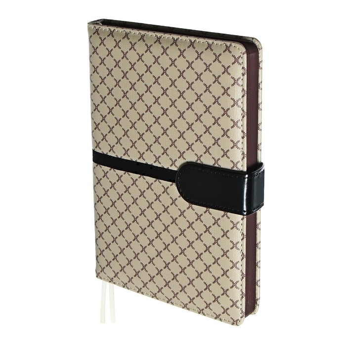 Ежедневник датированный 2024 A5 176 листов, deVENTE.Chelsea, твёрдая обложка из искусственной кожи, коричневый срез, магнитный хлястик, ляссе, кремовый блок 70 г/м2, бежевый Ежедневник датированный 2024 A5 176 листов, deVENTE.Chelsea, твёрдая обложка из искусственной кожи, коричневый срез, магнитный хлястик, ляссе, кремовый блок 70 г/м2, бежевый