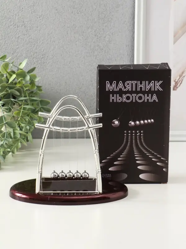 Маятник настольный антистресс &laquo;Шары Ньютона. Колыбель техно&raquo;, овал, 18&times;11&times;14 см