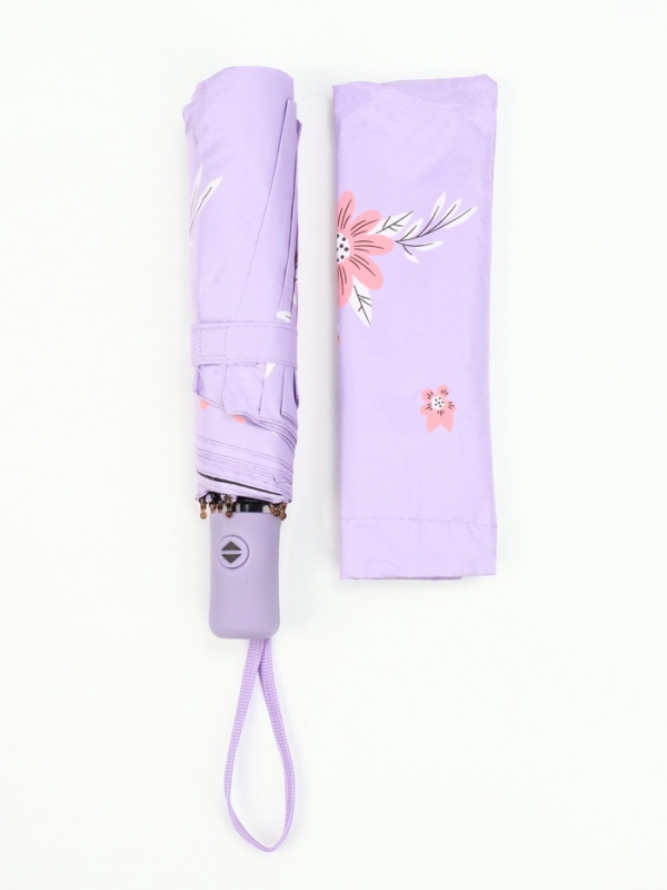 Зонт автоматический «Цветы», эпонж, 3 сложения, 8 спиц, R = 48/55 см, D = 110 см, цвет МИКС Зонт автоматический «Цветы», эпонж, 3 сложения, 8 спиц, R = 48/55 см, D = 110 см, цвет МИКС