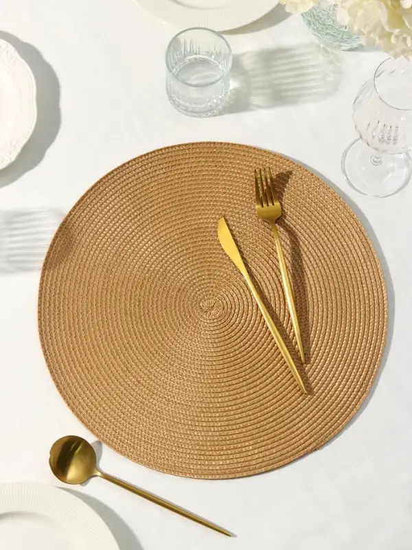 Салфетка сервировочная на стол &laquo;Лофт&raquo;, d=38 см, бежевая