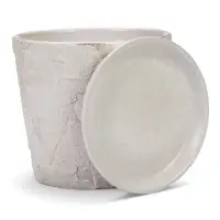 Горшок цветочный с поддоном 1,45 л, d15/h14 см белый керамика, "Венера" (М) Горшок цветочный с поддоном 1,45 л, d15/h14 см белый керамика, "Венера" (М)