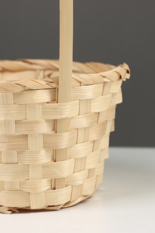 Корзина плетёная, 20×20×9 см, ручка h=25 см, ива, красная