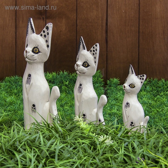 Набор сувенирный Набор сувенирный "Белые кошки"(20,25,30) 20х7х30 см