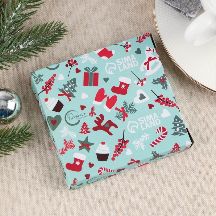 Новый год. Подставка керамическая под чайный пакетик «Тепла и уюта», 8 х 9 см, цвет белый Новый год. Подставка керамическая под чайный пакетик «Тепла и уюта», 8 х 9 см, цвет белый