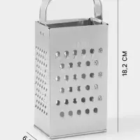 Тёрка КВАРЦ &laquo;Эконом&raquo;, 4 грани, 8.5&times;6.2&times;18.2 см, металл