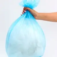 Мешки для мусора в рулоне UpakLand 60 л, голубые, ПНД, толщина 15 мкм, 30 шт.