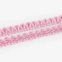 Тесьма декоративная &laquo;Шанель&raquo;, 12 мм, 10&plusmn;1 м, розовая