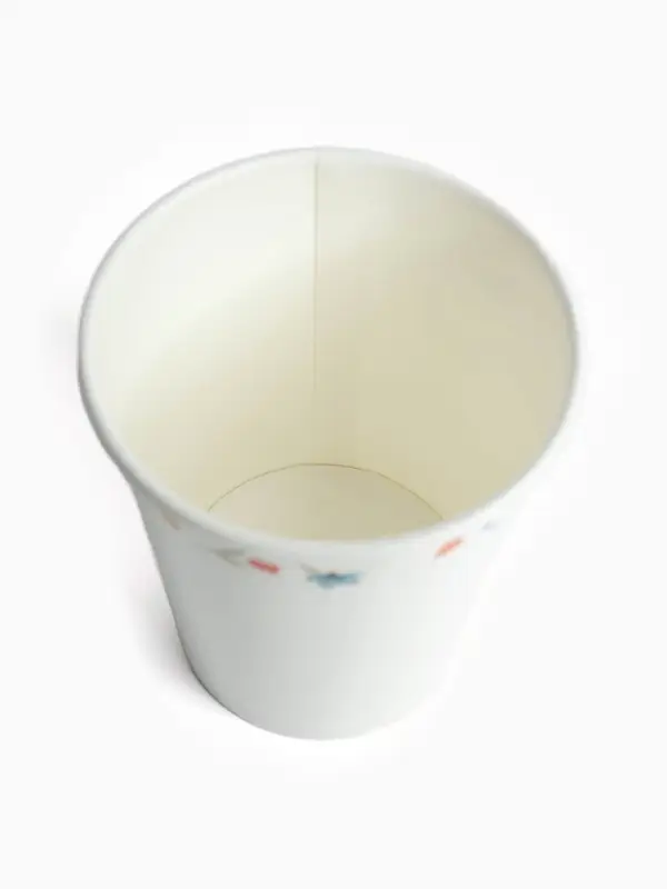 Стакан одноразовый бумажный «Керамика с цветами», белый, 250 мл