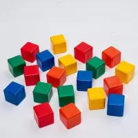 Кубики детские, пластиковые, цветные, 20 штук, 6&times;6 см