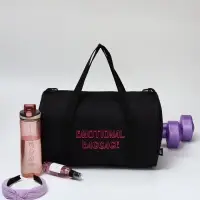 Сумка спортивная TEXTURA на молнии с подкладкой, длинный ремень, маленький размер, чёрная