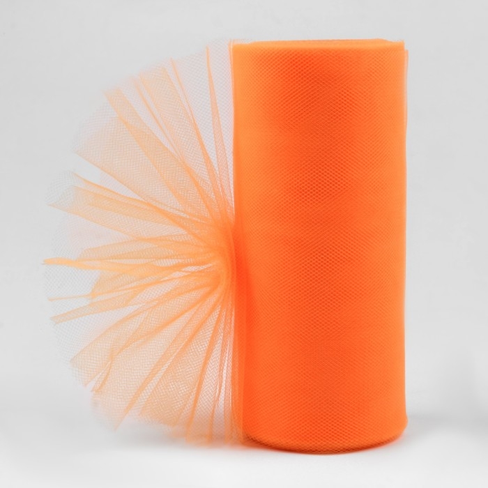 Фатин, 15 см, 11 ± 1 г/кв.м, 23 ± 1 м, цвет оранжевый №24 Фатин, 15 см, 11 ± 1 г/кв.м, 23 ± 1 м, цвет оранжевый №24