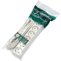 Сетевой фильтр Гарнизон ECL-6-W-7 6р/7м, 10А, ур.защиты 4, белый