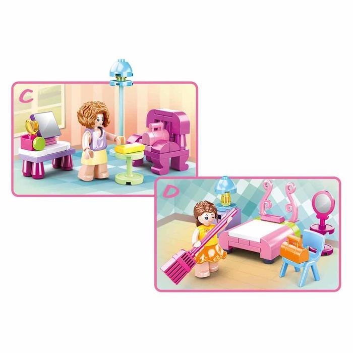 Конструктор Розовая мечта &laquo;Спальная комната&raquo;, 42 детали