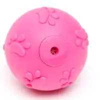 Игрушка для собак &laquo;Мяч-лапка&raquo;, 6 см, TPR, розовая