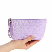 Косметичка дор Цветок 22*6*16, отд на молнии, сиреневый