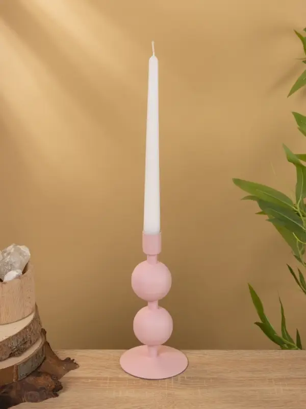 Подсвечник на 1 свечу "Зефир" с 2 сферами 8,5х8,5х18 см